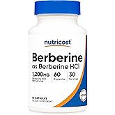 Nutricost Berberine HCl 1200mg , 60 Vegetarian Capsules - Gluten Free & Non-GMO