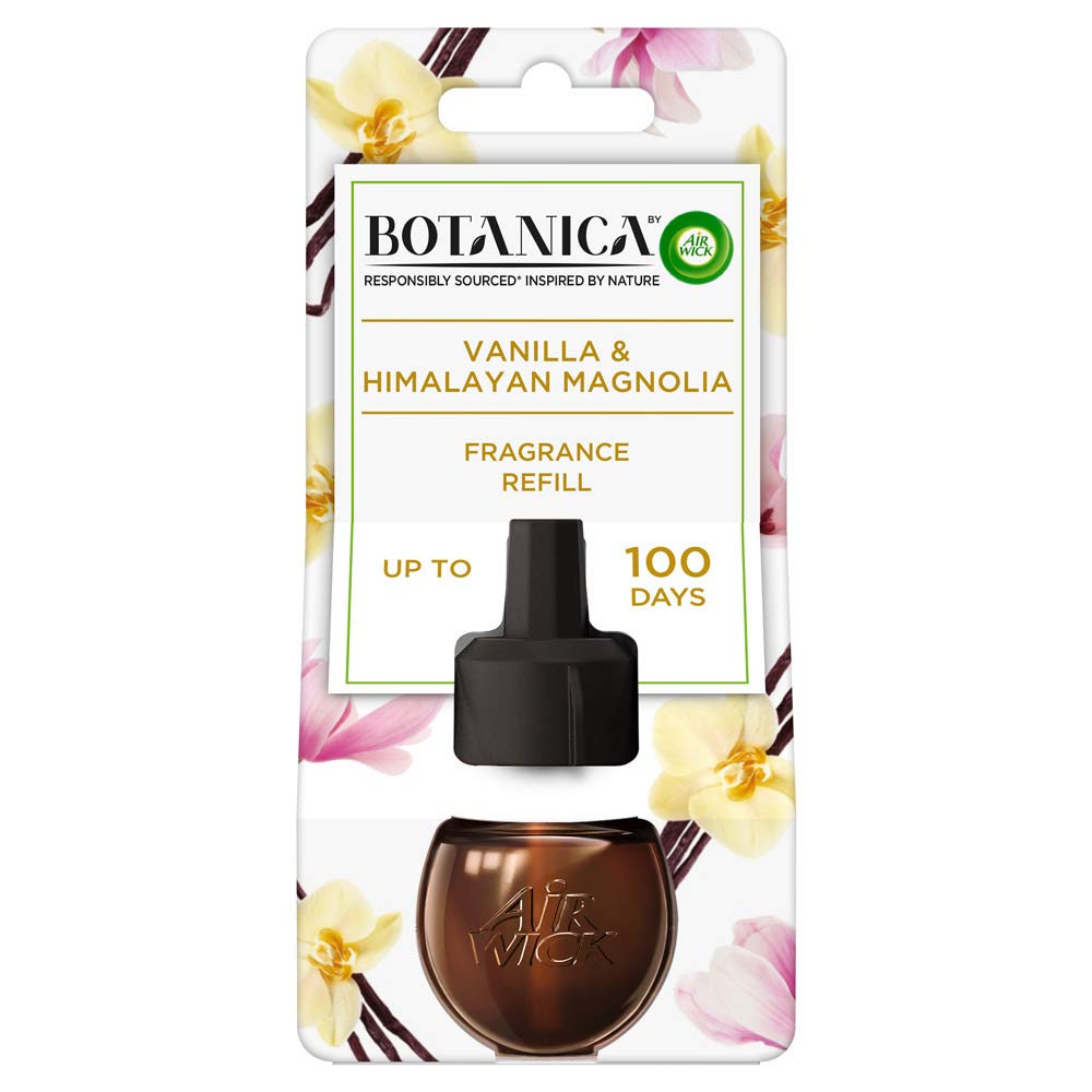 Botanica by Air WickScented Oil for Electrical Plug Diffuser Vanilla and Himalaya Magnolia Refill, 19 ml