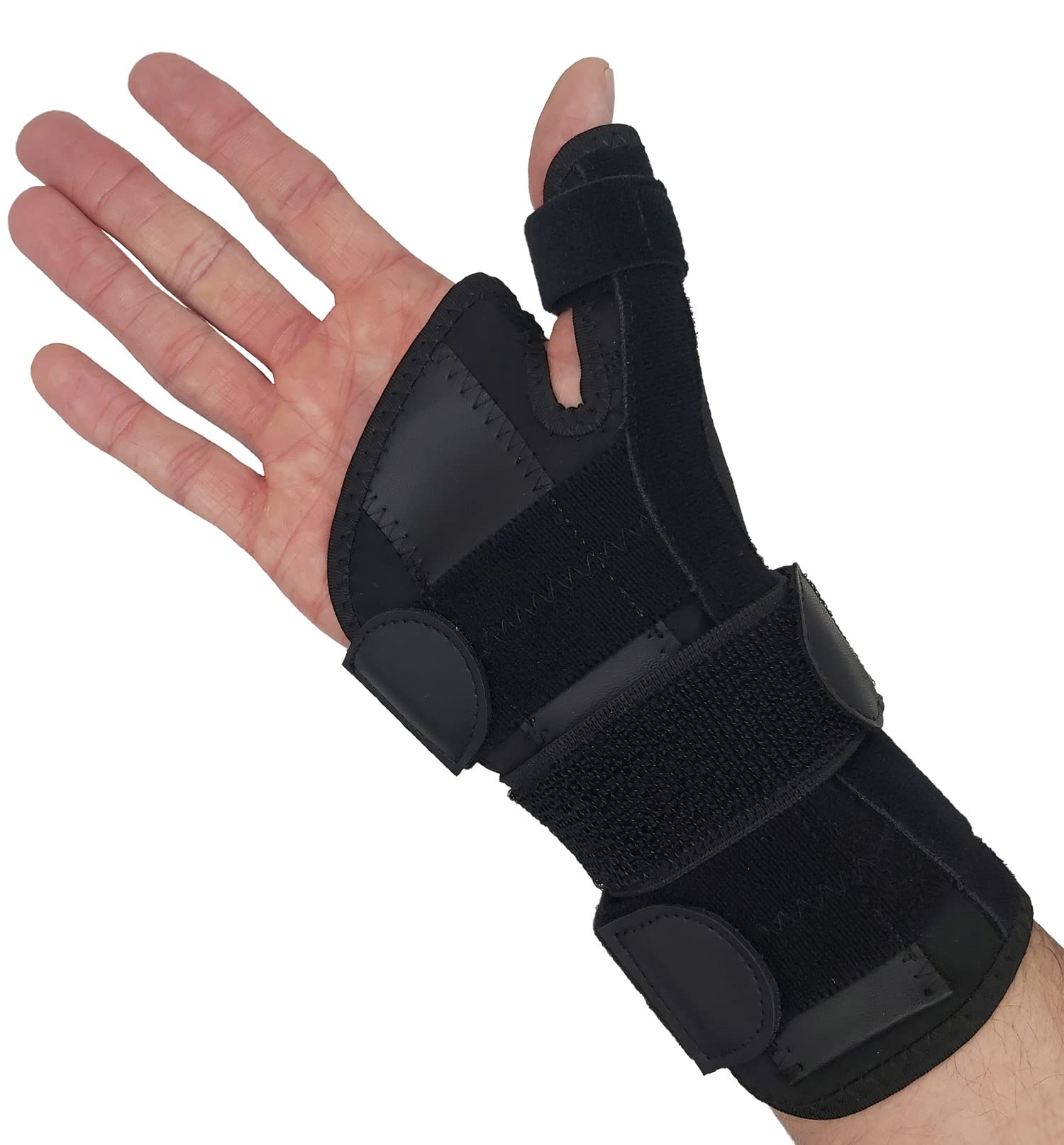Thumb Splint & Wrist Brace | Carpal Tunnel Wrist Splint with Trigger Thumb Brace Spica | Stabilizer & Support For Tendonitis Pain, Arthritis, CMC, Tenosynovitis, De Quervain Women Men SM/MED RIGHT HAND