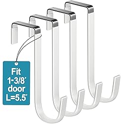 Mars-Rock Over the Door Hooks 4Pcs L=5.5" Fit 1