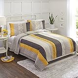 Better Homes and Gardens Imperial Lattice Yellow Grey Pieced Sham