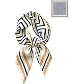 FEELITS 100% Mulberry Silk Head Scarf for Women - 27.5" Square Hair Scarf, Natural Silk Neckerchief