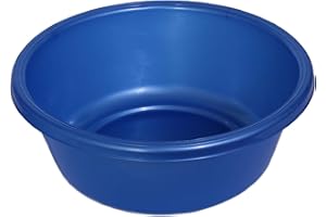 YBM HOME Round Plastic Wash Basin (1151 13 inch, Pearl Blue)
