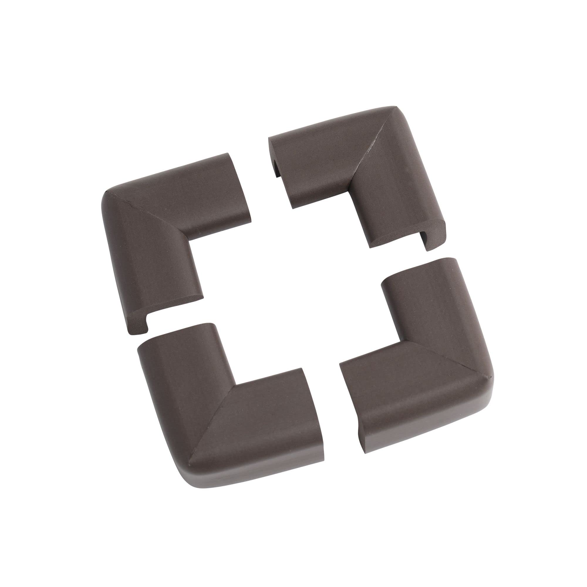 Prince Lionheart Cushiony Corner Guards | Soft & Cushiony Impact Absorbing Foam | 4 Corners | 3M Tape | Corner Protectors | Wipes Clean | Easy To Fit & Remove | Accident Prevention – Chocolate Brown