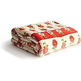 Oversized Throw, Tiny Poppies Stripe, One Size