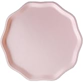 Bonjour Fête Petal Pink Compostable Dinner Plates | Sturdy Disposable Plates for Girl Baby Showers & Birthday Decorations | Premium 10.5" Size, Pack of 8 | Eco-Friendly Party Supplies