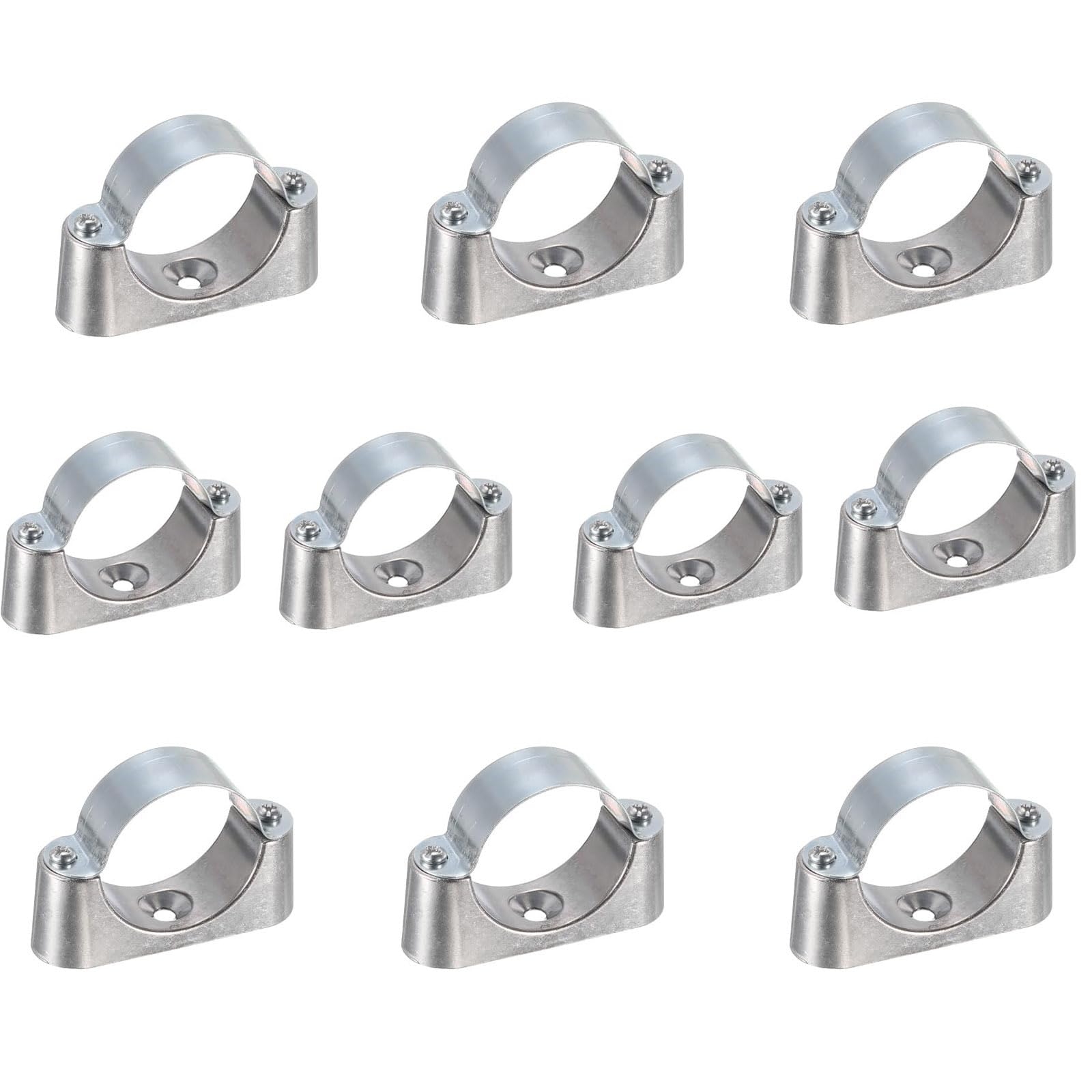 TOP-VIGOR 10Pcs Pipe Support Pipe Bracket Clamp for OD 25mm Pipe Wall Mount Ceiling Mount Rigid Pipe Straps for Fixing Tube Pipe Wire