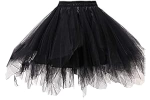 Smile Fish Women's 80s Tutu Skirts Tulle Costume Halloween Plus Size Skirt