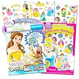 Disney Princess Imagine Ink Book and Sticker Book Set (2 Books and Mess Free Marker)