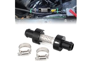 WIKIBB 3/4" Universal Filter Inline Heater Core Coolant Filter and Inspection System Stainless Steel Filter Mesh Matching Fix