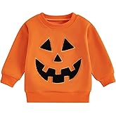 Lucikamy Toddler Baby Boy Girl Halloween Sweatshirt Long Sleeve Letter Print Shirt Pullover Sweater Top Fall Winter Clothes
