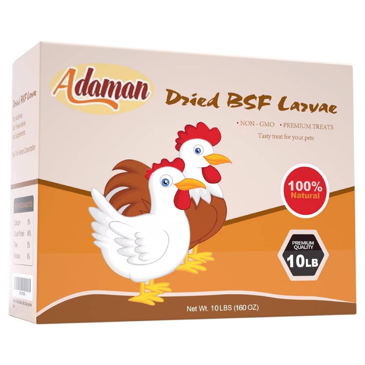 Photo 1 of Adaman Dried Black Soldier Fly Larvae 10 LBS-100% Natural Non-GMO BSF Larvae-More Calcium Than Dried Mealworms High-Protein Chickens Treats, Food for Wild Birds, Ducks, Layer Hens