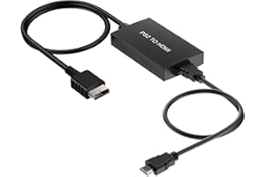 Sheiaier PS2 to HDMI Converter Adapter with HDMI Cable, PS2 to HDMI Adapter Supports HDMI Video Output for All PS2 Display Modes