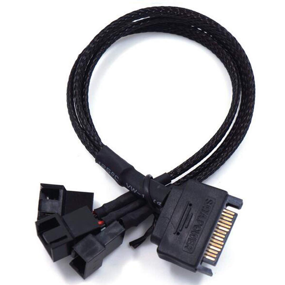 Buy SATA to 3 x 3 Pin / 4 Pin PMW 12V PC Case Fan Power Adapter Cable, 3Pin or 4Pin (PWM