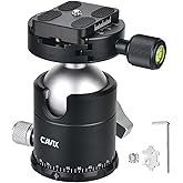CAVIX 44mm Tripod Ball Head, 360&deg;Panoramic Ball Head Tripod Head, 18kg(39.68lbs) Load Capacity, with 1/4" Arca-Swiss Quick Release Plate for Tripod Monopod Slider DSLR Camera Camcorder