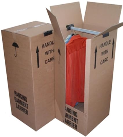 2 Tall Strong Wardrobe House Removal Moving Storage Boxes