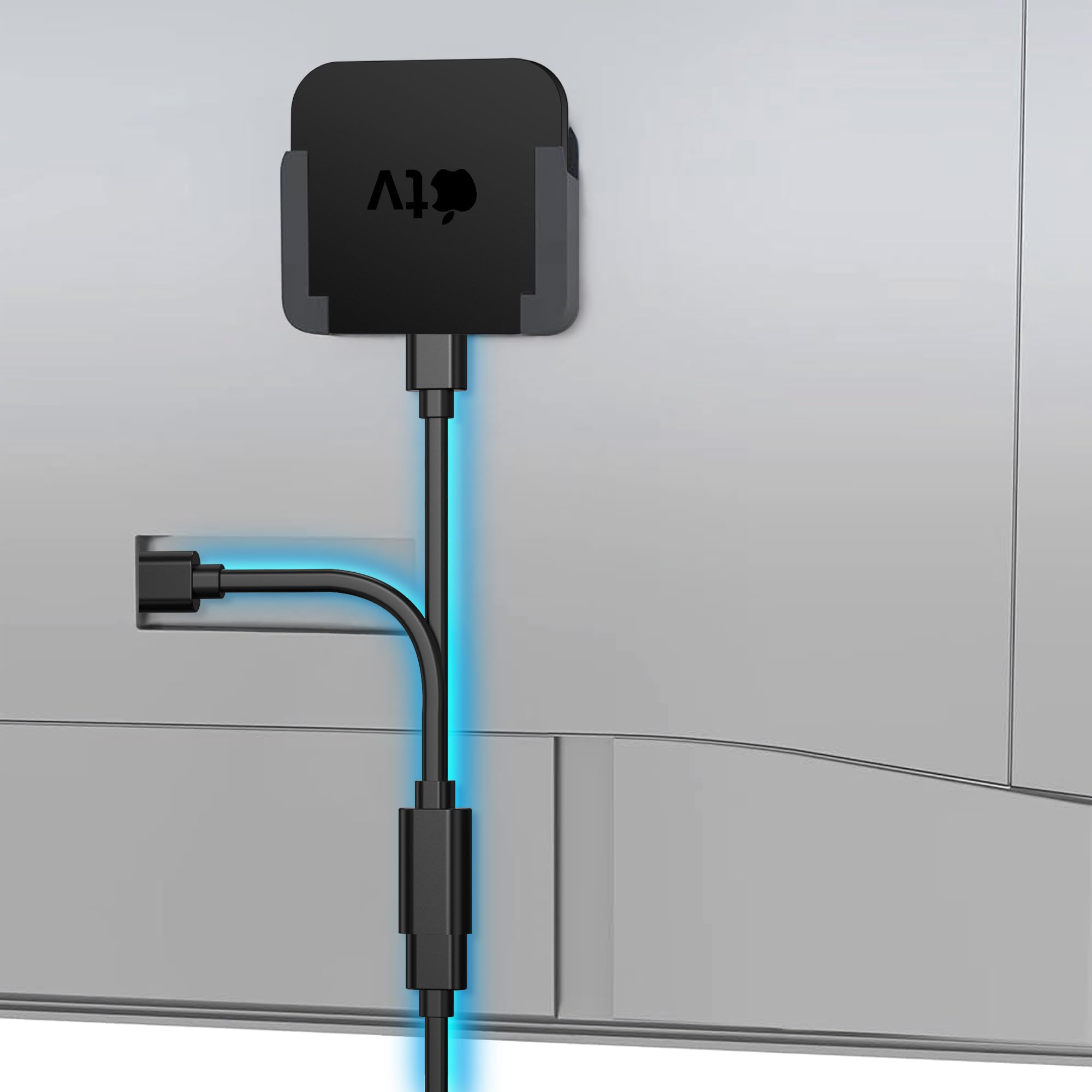 Photo 1 of AGVEE 8in / 8in Y Splitter Power Cord for Apple TV 1st, 2nd, 3rd, 4th, 4K, C8 Splitter Power Cable, Black