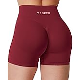 YEOREO Hidden Scrunch Workout Shorts Vision Women Seamless Gym Shorts High Waist Yoga Shorts