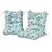 Greendale Home Fashions Outdoor Seat/Back Chair Cushion in Painted Paisley (set of 2), Baltic