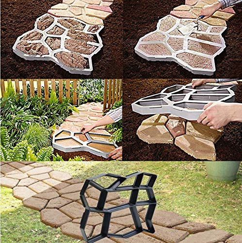 Votprof Concrete Molds, DIY Path Maker, Cement Molds for Walkways, Gardens, Backyard, Patio, Heavy-Duty Concrete Pavement Mold, Sturdy and Easy to Use - Thumbnail 3