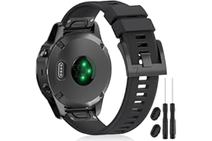 ZEROFIRE Bands Compatible with Garmin Fenix 5 Watch Strap Replacement Silicone Band for Fenix 7/Fenix 6/Fenix 6 Pro/Fenix 5/Fenix 5 Plus/Forerunner 935/Forerunner 945/Approach S60/S62/Quatix 5/Qatix 6, Not Fit 5X, 5S