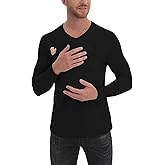 HyabDiop Kangaroo Shirt for Dad and Baby, V-Neck Long Sleeve T-Shirt, Grey, Male, Baby Boys, Modern, Loose Fit