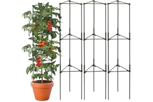 arbxvnr 3 Package up to 48in Tomato cage Garden Grid Plant Support Posts with Adjustable Tomato cage Vegetable Grid (3pack)