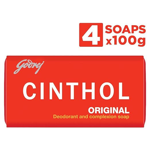 Cinthol Original Bath Soap – 100g (Pack of 4)