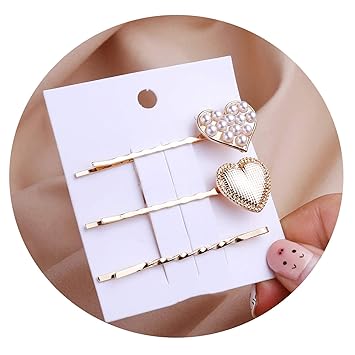 Amazon Com 3pcs Set Gold Pearl Hair Clips Bobby Pins Wild