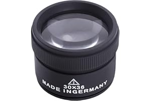 JIAHG Magnifying Glass 30X Optics Loupes Magnifier Loop Portable Handheld Pocket Jewelry Loupe Desktop Reading Magnifier Lens for Jeweler Coins Stamps Map Craft
