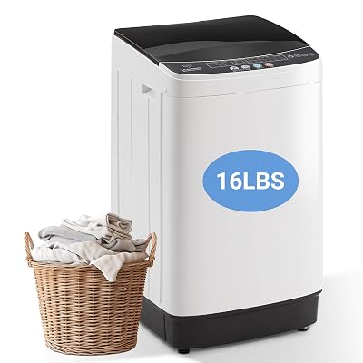 Erivess 2.0 Cu Ft Compact Washing Machine, 16 lbs Portable Washing Machine with 8 Wash Programs, Compact Laundry Washer for Homes & Apartments, Dorm, Small Spaces