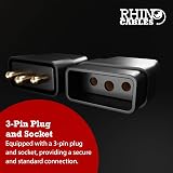 rhinocables 3 Pin In-Line Mains Power Adapter Rubber Connector 250V 10A view 3