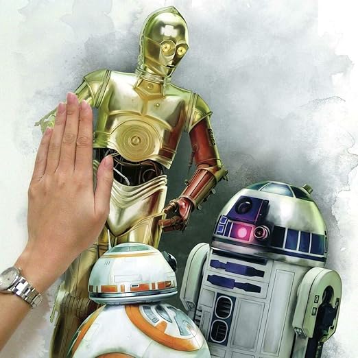 Amazon Co Jp Roommates スターウォーズ フォースの覚醒 Ep Vii R2 D2 C 3po 8 剥がして貼れる巨大なウォールグラフィック マルチカラー ホーム キッチン