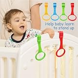 JoyPlus 6Pcs Baby Ring Pull Up Rings for Crib Stroller Walker Multi-Color view 6