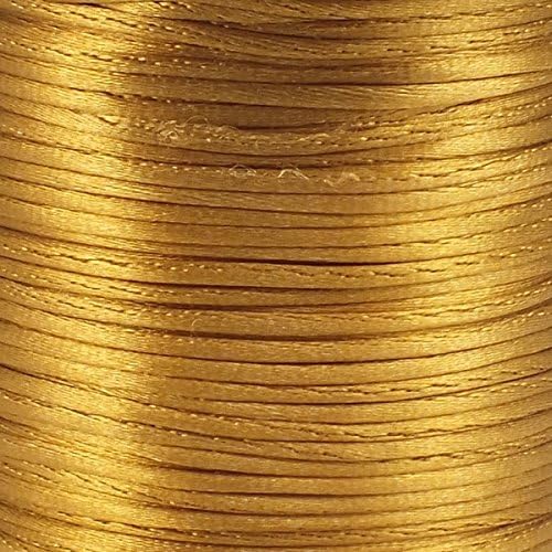 Rattail Satin Cord Thread 1.5mm For Kumihimo Macrame Shamballa - Camel - 5m