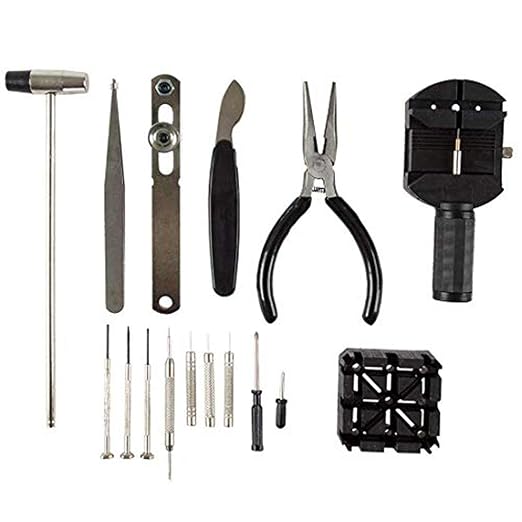 DIY Crafts Deluxe Watch Opener Tool Kit Repair Pin Remover - 16 Pieces