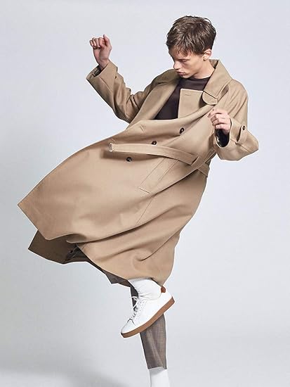Amazon アバハウス Abahouse アウター サージ ダブル ブレストコート メンズ ベージュ 48 L コート ジャケット 通販