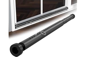LAIDER HEROS Sliding Door Security Bar，17.5-50 inch Adjustable Patio Door Security bar, Heavy Duty Window Security Bars Inside for Sliding Glass Door Home Apartment Bedroom(Black)