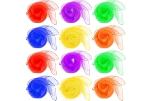 Kids Juggling Scarves,Square Dance Scarves Kids,Juggling Silk Dance Scarves,Sports Scarves (12 PCS)