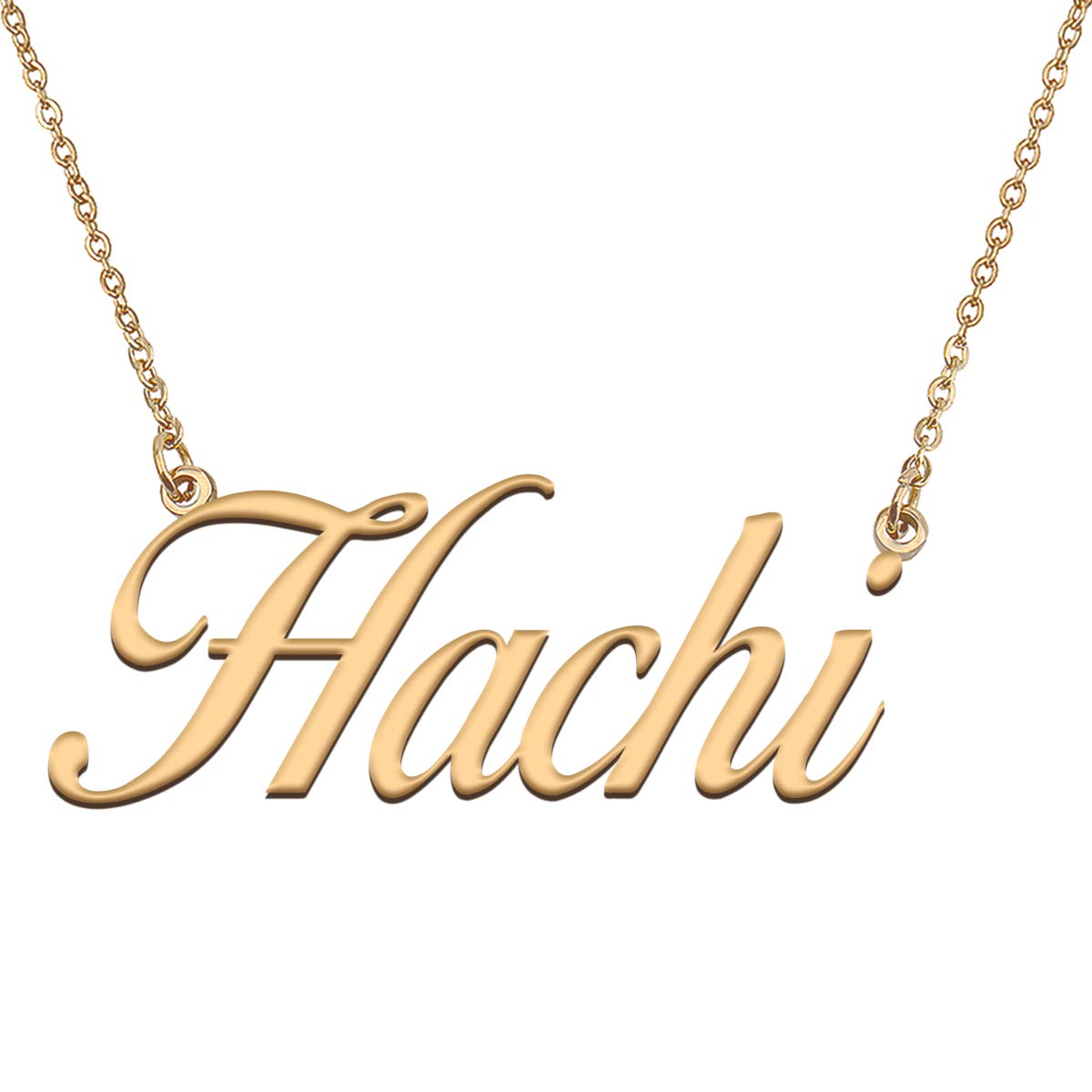 HUAN XUN Customized Custom Simple Any Name Necklace