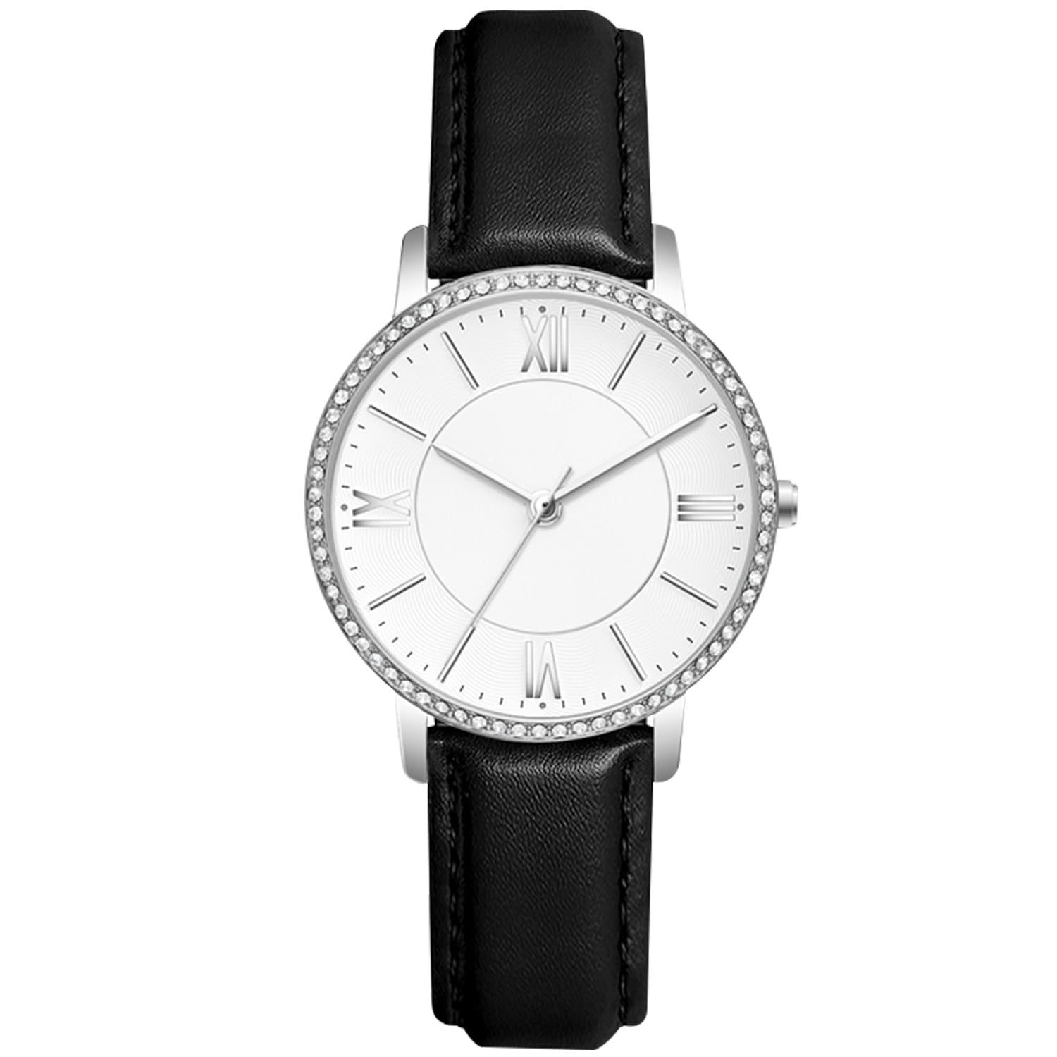 RORIOS Women Watches Analogue Quartz Watch Crystal Diamond Watches with with Leather Strap Dress Wristwatch Fashion Ladies Watch