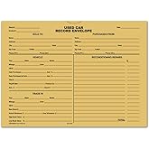 Used Car Record Envelopes - Deal Jackets for Used Vehicles (100 per pack) (Buff)