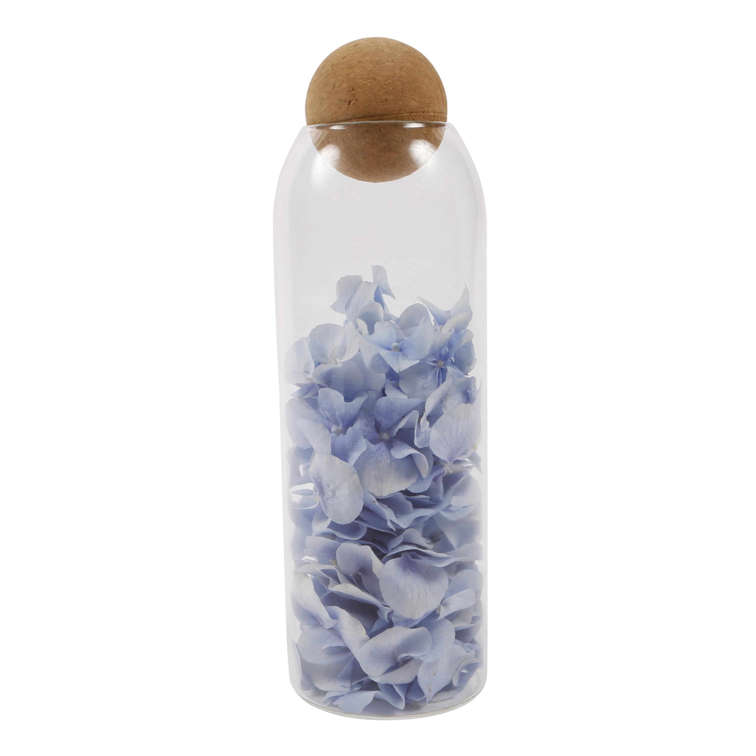 ORNAMI Clear Glass Kitchen Storage Jar with Cork Ball | Mason Food Canister Jar with Spherical Cork Lid | BPA-Free Pantry Organiser (1.5L)