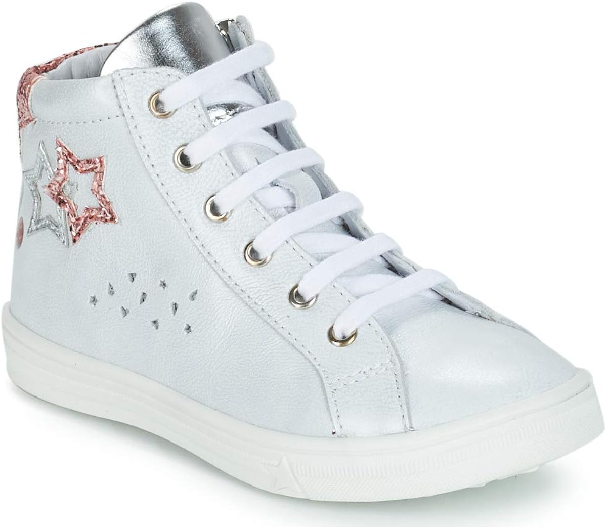 Girls white high top trainers Clearance