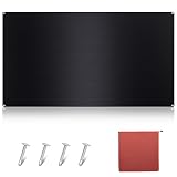 Yaocom Stainless Steel Backsplash Range Hood Stove Backsplash Back Stainless Steel Sheet for Kitchen Wall Splatter Metal Wall Panels with Screws and Hanging Towel(Black,24×36 Inch)