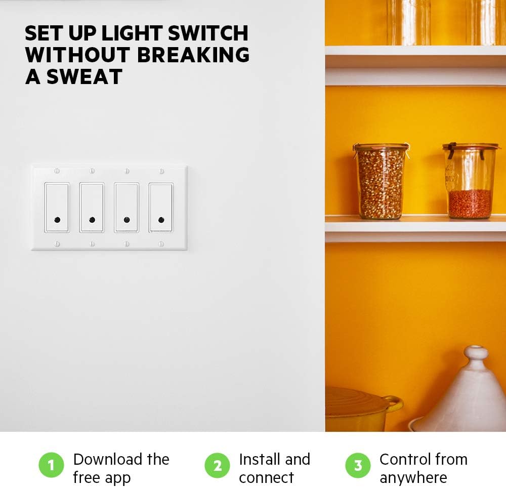 Wemo Light Switch, WiFi enabled, Works with Alexa and the Google Assistant (F7C030fc)
