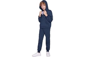 Boyoo Boys' 2 Piece Athletic Tracksuit Jogging Sets Outfit Sweatsuit Zip Up Hoodie and Active Pants for Kids 5-14 Years