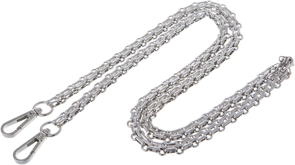 niumanery Metal Purse Chain Strap Handle Shoulder Cross Body Bag Handbag Replacement DIY Silver