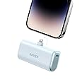 Anker Nano Portable Charger for iPhone, with Built-in MFi Certified Lightning Connector, Power Bank 5,000mAh 12W, Compatible with iPhone 14/13/12 Series (Blue)