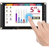 ELECROW 5 Inch Mini Touchscreen Monitor, TN Capacitive 5-Point Touch Screen 800×480 HD LCD Display Compatible with Raspberry 